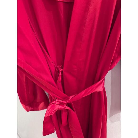 NWT Cabernet Red Belted Long Sleeve Kimono Robe Size Large - Picture 6 of 7